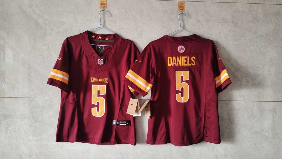 Women's Washington Commanders #5 Jayden Daniels Burgundy 2024 F.U.S.E. Draft Stitched Jersey,We sell and wholesale Women's Washington Commanders #5 Jayden Daniels Burgundy 2024 F.U.S.E. Draft Stitched Jersey on line form chian!